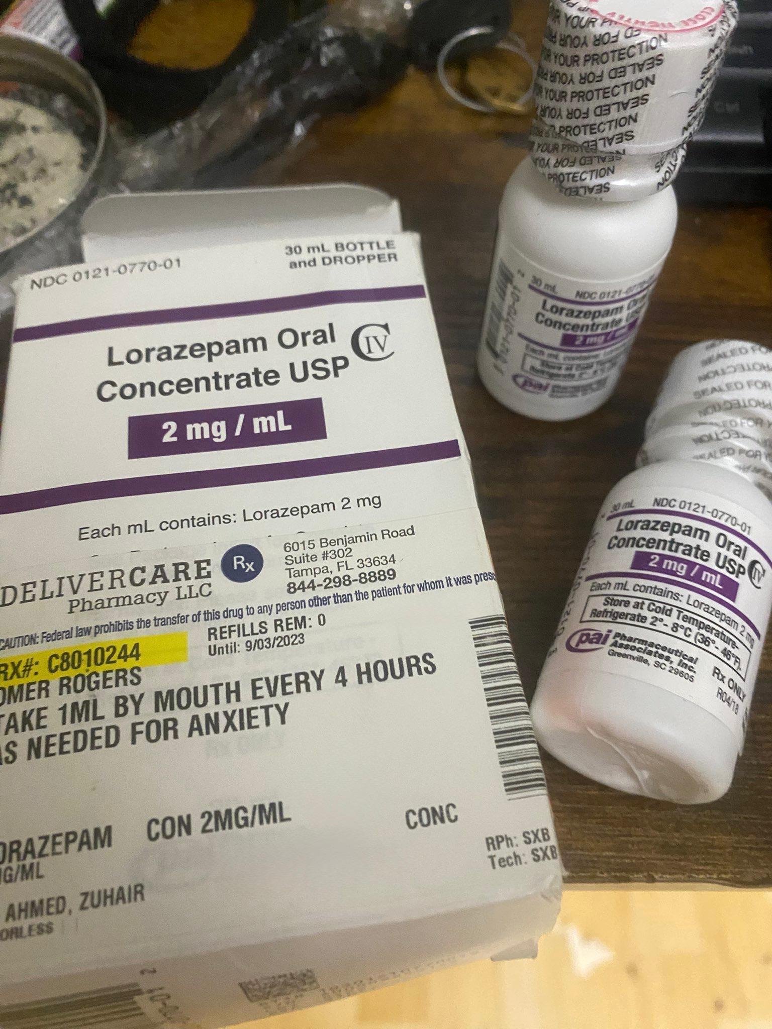 Lorazepam 2mg/ ML Oral Concentrate 